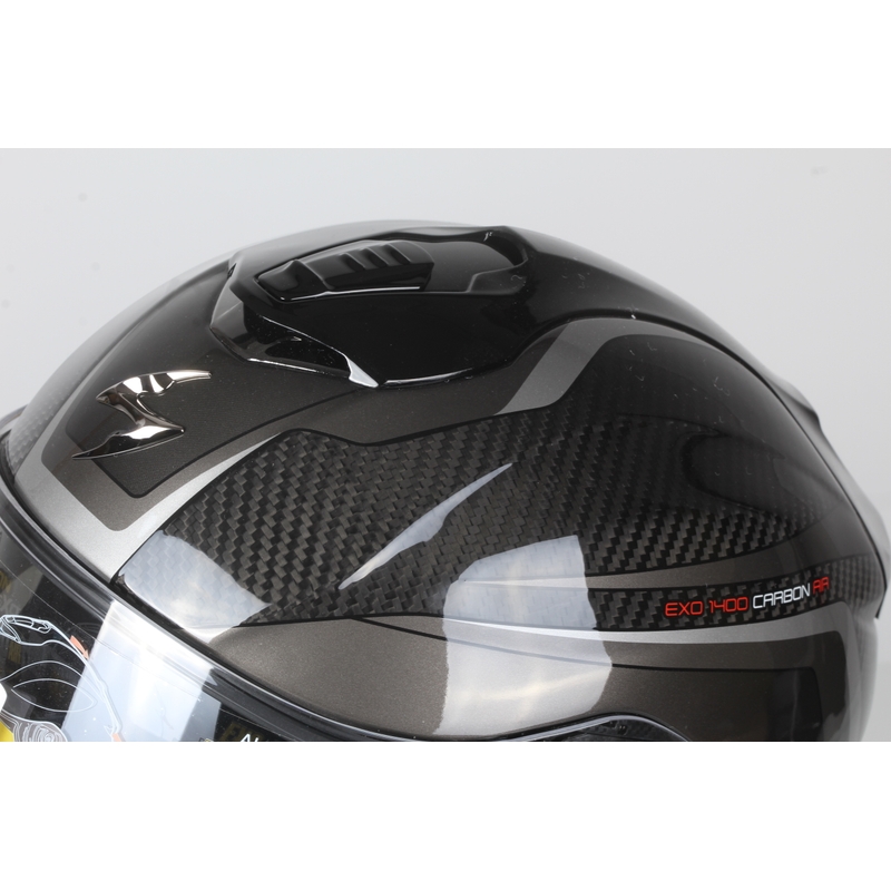 Integralny kask motocyklowy Scorpion EXO-1400 Carbon Air Esprit czarno-srebrny wyprzedaż