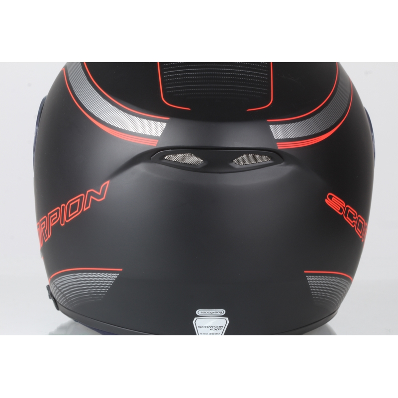 Szczękowy kask motocyklowy Scorpion EXO-3000 czarny matowy-czerwony wyprzedaż