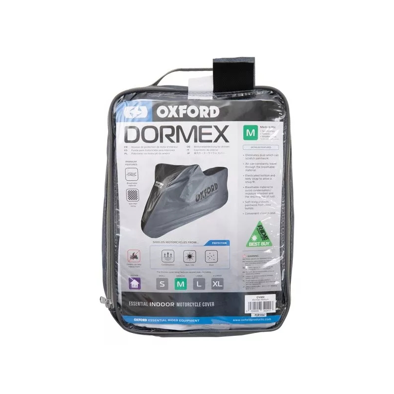 Pokrowiec na wnętrze motocykla Oxford Dormex czarno-szary