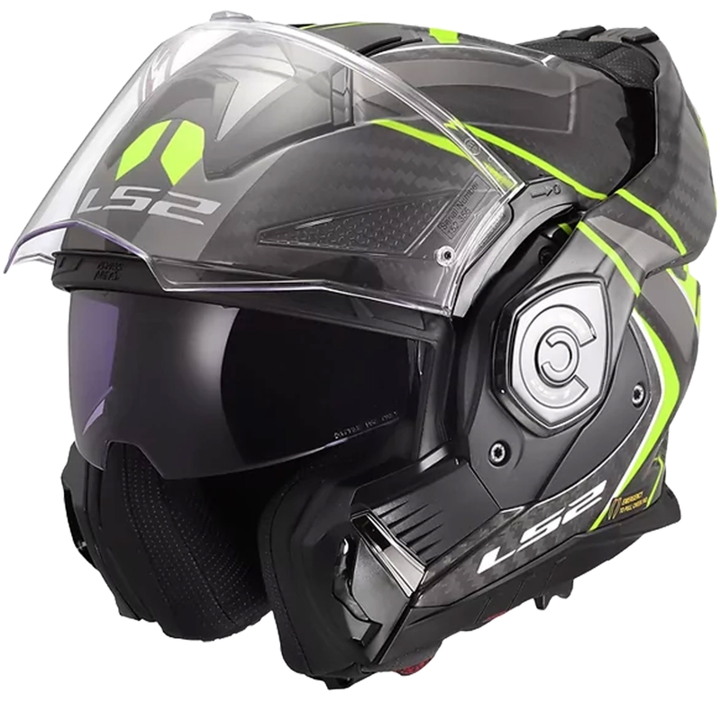 Kask motocyklowy typu flip-up LS2 FF901 Advant XC Future II czarno-fluo-żółty