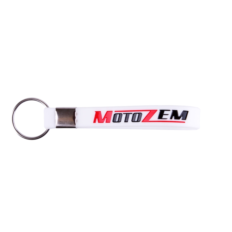 MotoZem brelok do kluczy biały