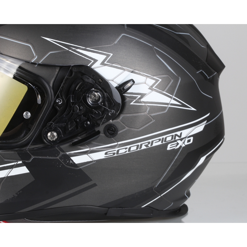 Integralny kask motocyklowy Scorpion EXO-510 Air Cross czarno-szaro-biały wyprzedaż