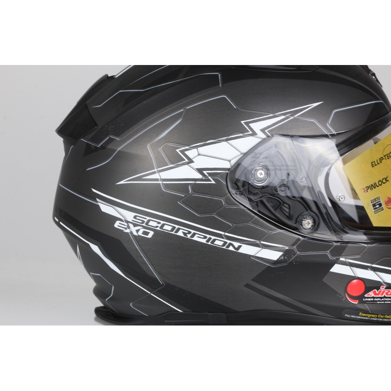 Integralny kask motocyklowy Scorpion EXO-510 Air Cross czarno-szaro-biały wyprzedaż