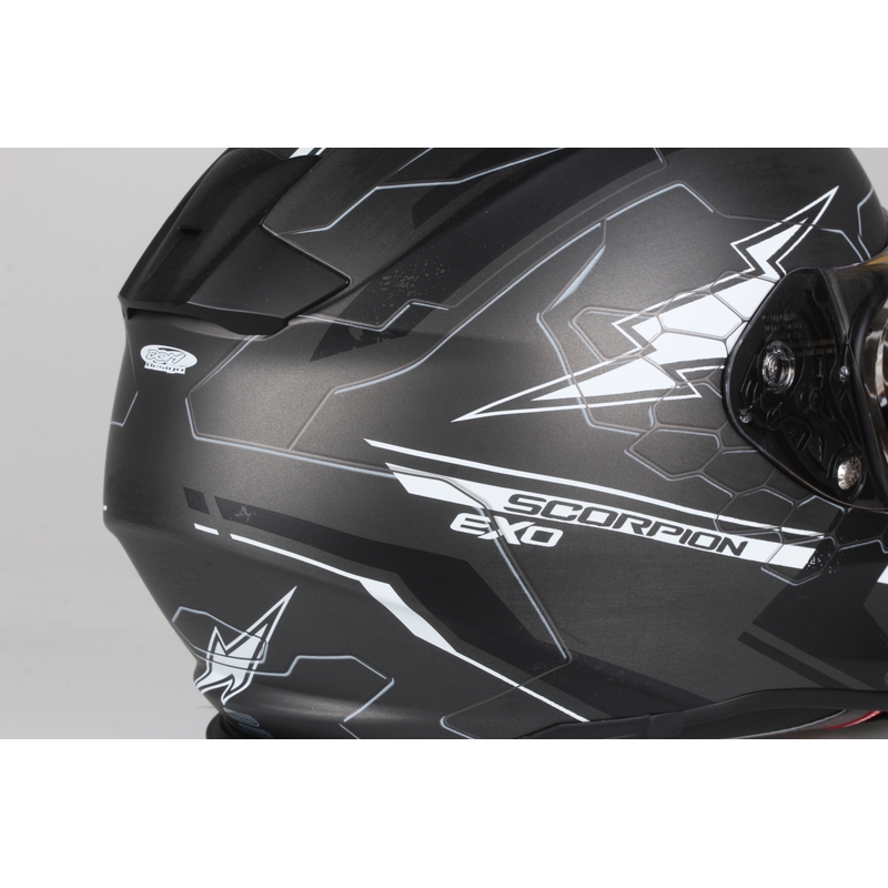 Integralny kask motocyklowy Scorpion EXO-510 Air Cross czarno-szaro-biały wyprzedaż