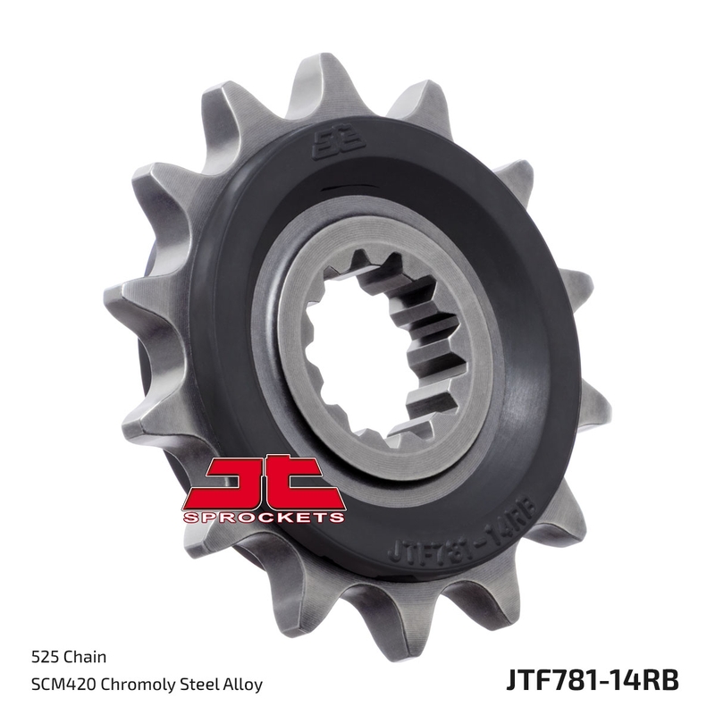 Front sprocket JT 14T, 525 rubber cushioned