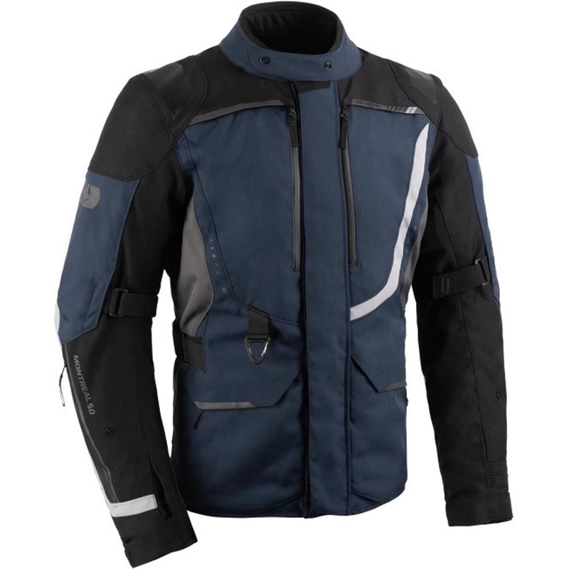 Kurtka motocyklowa Oxford Montreal 5.0 niebiesko-czarno-szara
