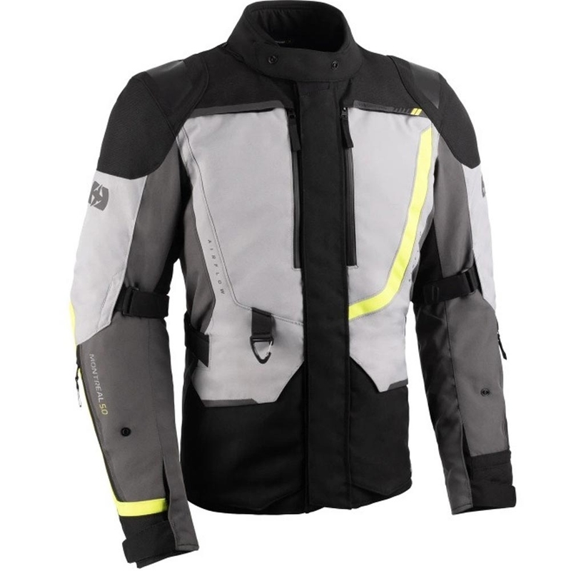 Kurtka motocyklowa Oxford Montreal 5.0 szaro-czarno-żółta