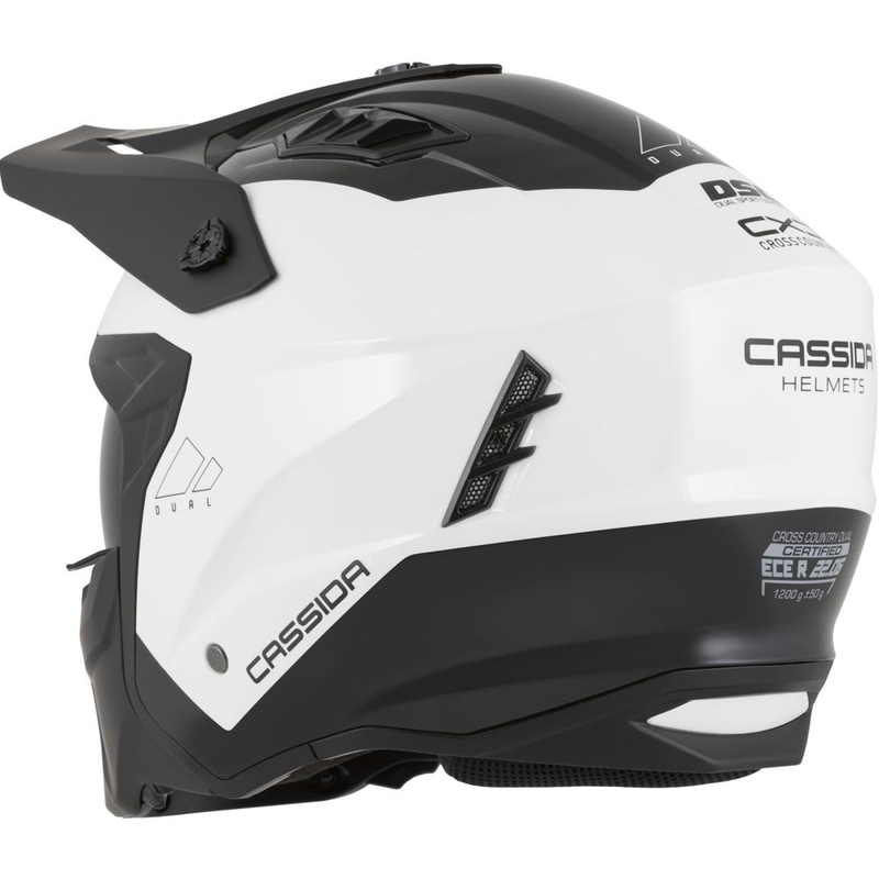Kask motocyklowy modułowy Cassida Cross Country Dual biało-czarny