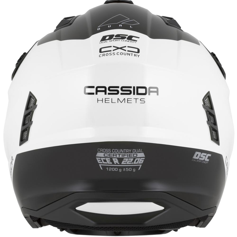 Kask motocyklowy modułowy Cassida Cross Country Dual biało-czarny