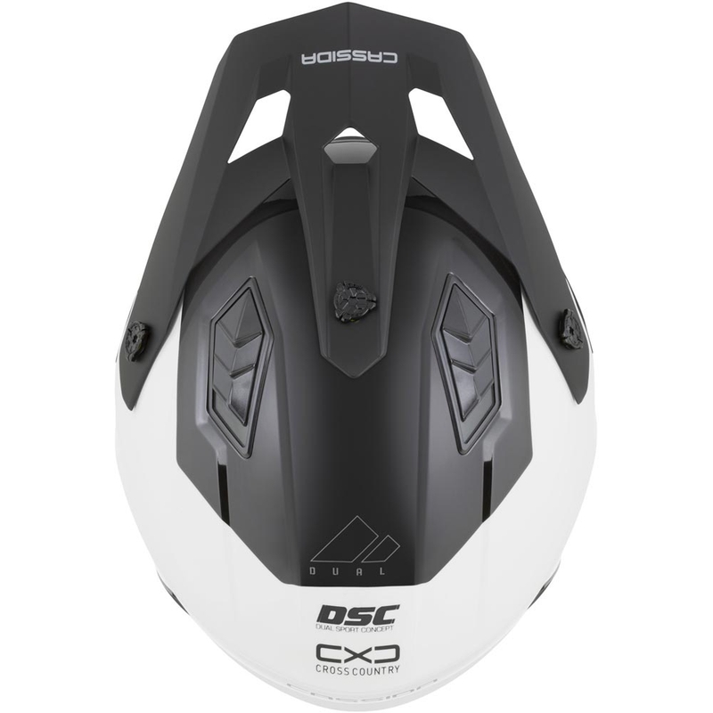 Kask motocyklowy modułowy Cassida Cross Country Dual biało-czarny