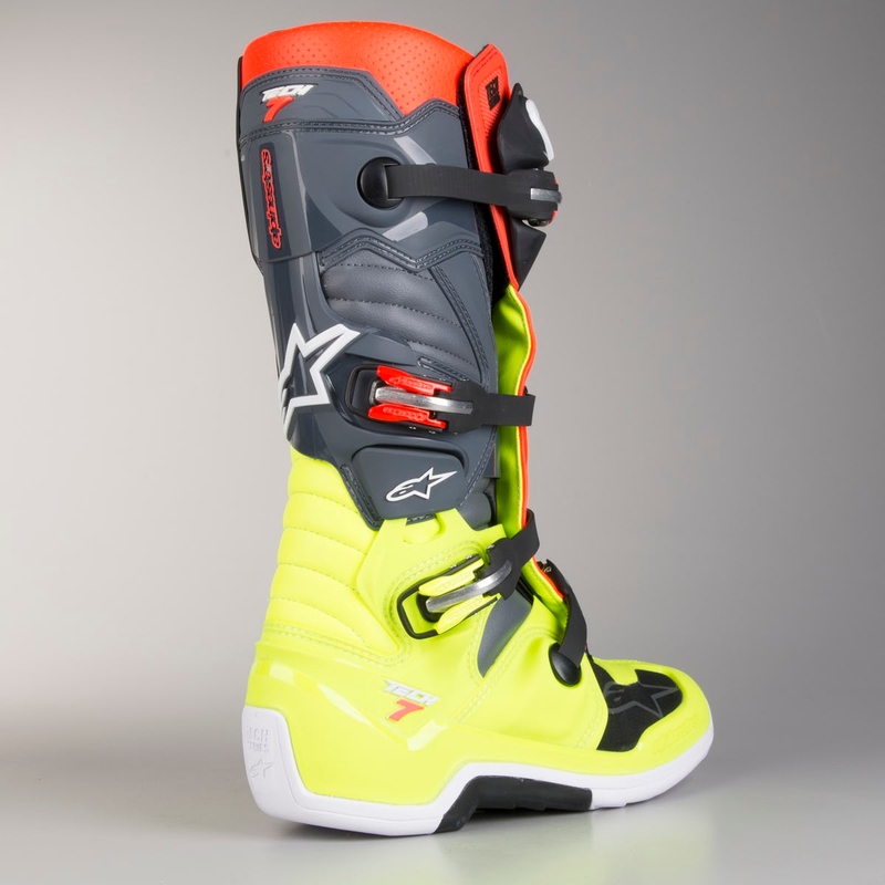 Buty motocyklowe Alpinestars Tech 7 czerwono-fluo żółte