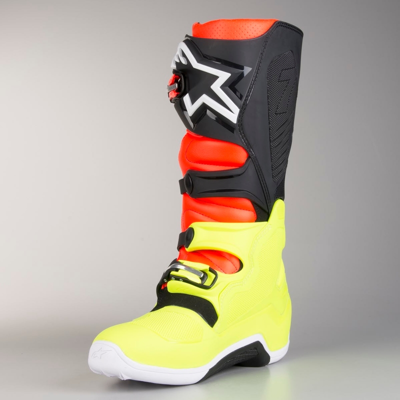 Buty motocyklowe Alpinestars Tech 7 czerwono-fluo żółte