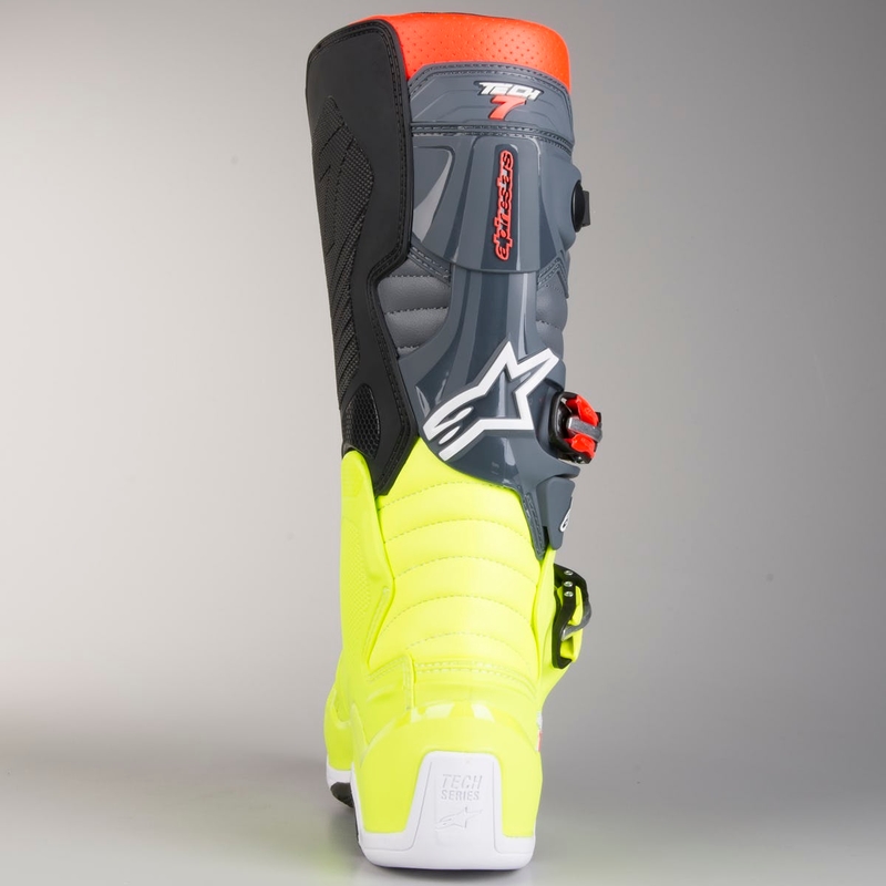 Buty motocyklowe Alpinestars Tech 7 czerwono-fluo żółte