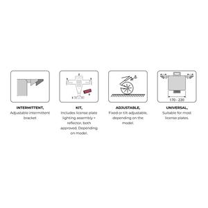 Adjustable license support PUIG 22829N Black