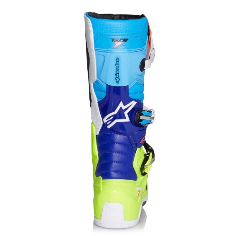 Buty motocyklowe Alpinestars Tech 7 żółto-biało-niebiesko-czerwono-czarne