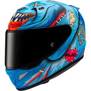 Kask motocyklowy integralny HJC RPHA 12 Mister Peeks niebieski