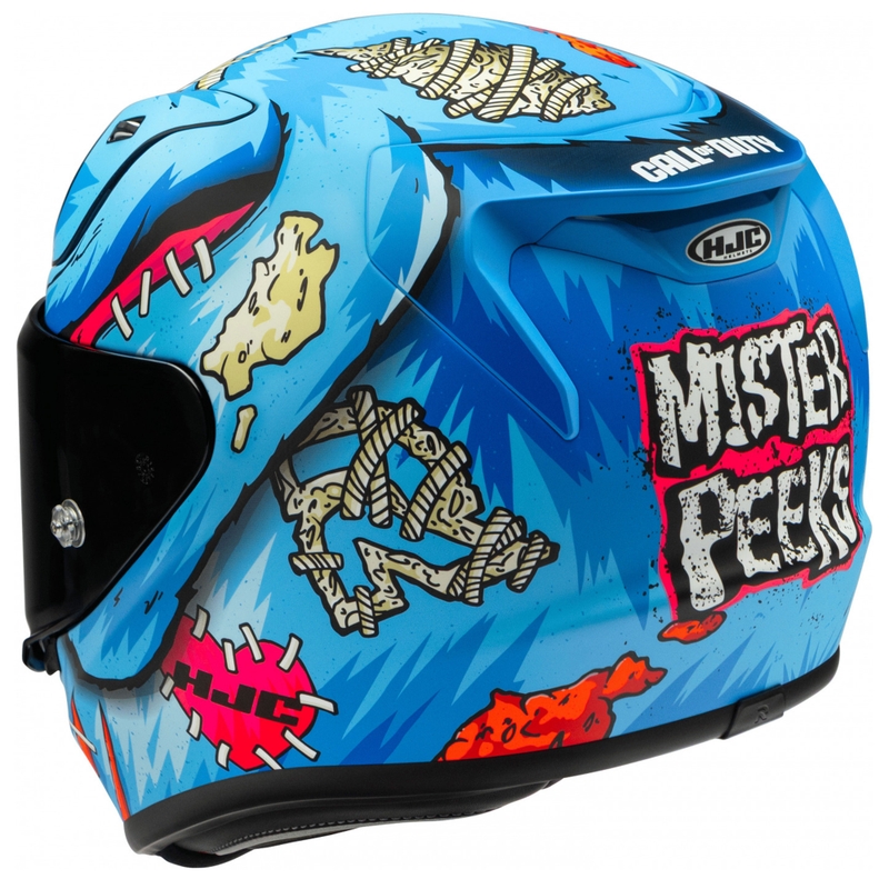 Kask motocyklowy integralny HJC RPHA 12 Mister Peeks niebieski