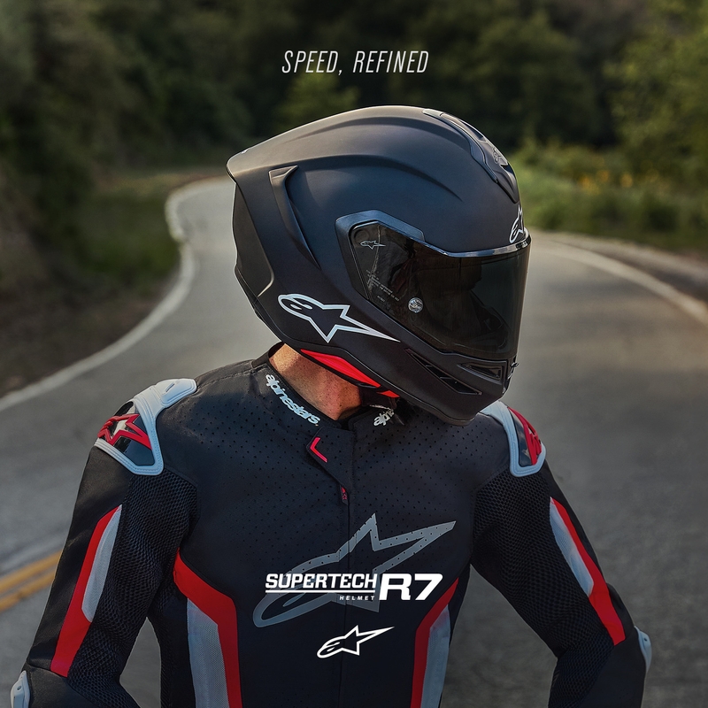 Kask motocyklowy integralny Alpinestars S-R7 Solid matowo czarny
