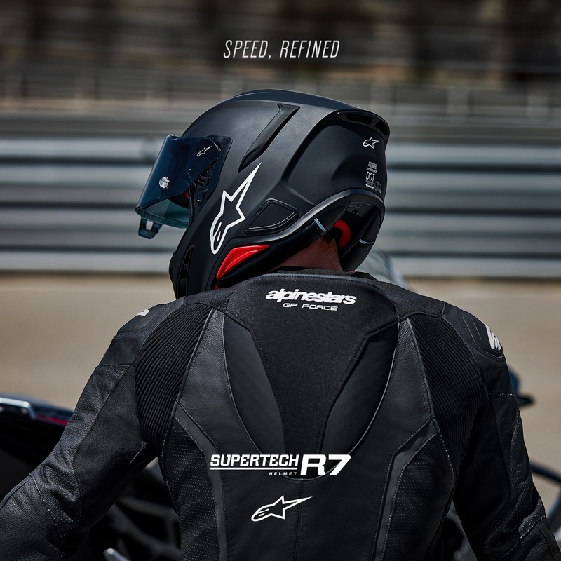 Kask motocyklowy integralny Alpinestars S-R7 Solid matowo czarny
