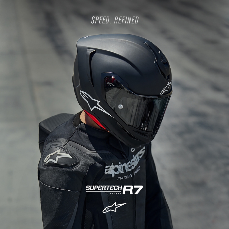 Kask motocyklowy integralny Alpinestars S-R7 Solid matowo czarny
