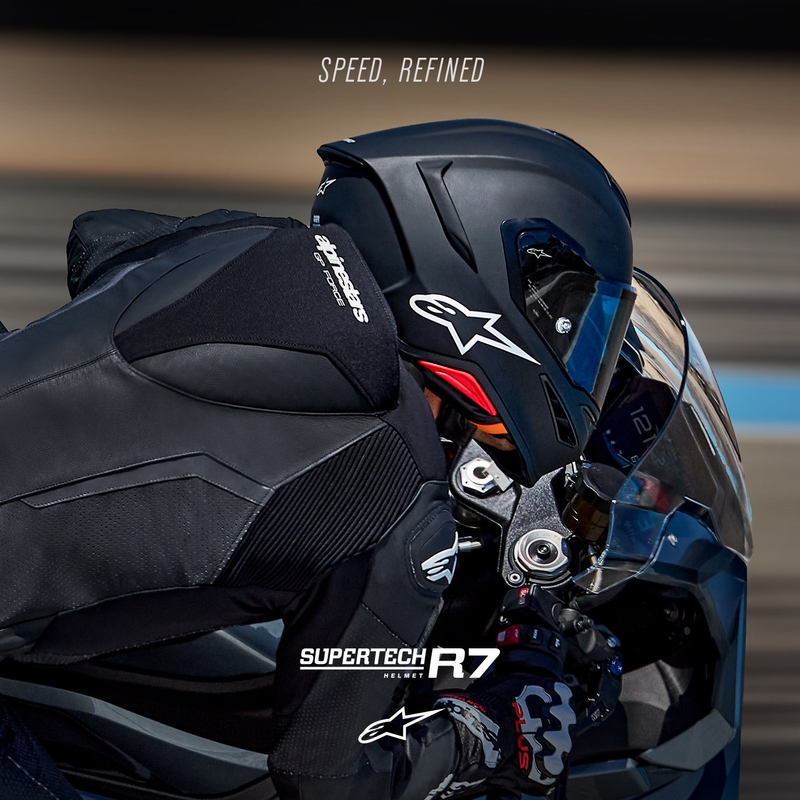 Kask motocyklowy integralny Alpinestars S-R7 Solid matowo czarny