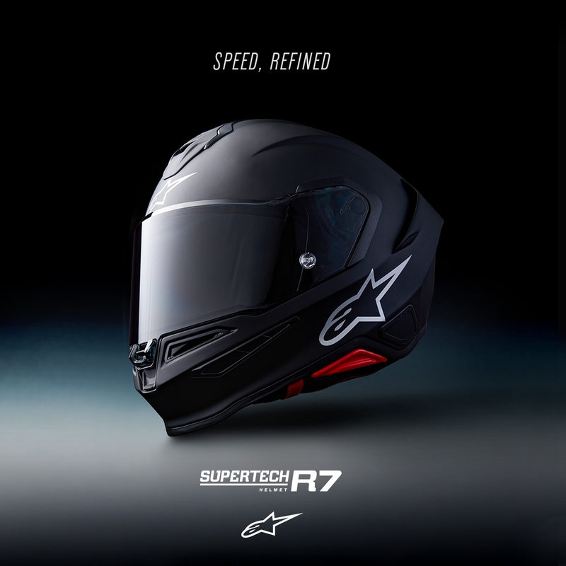Kask motocyklowy integralny Alpinestars S-R7 Solid matowo czarny