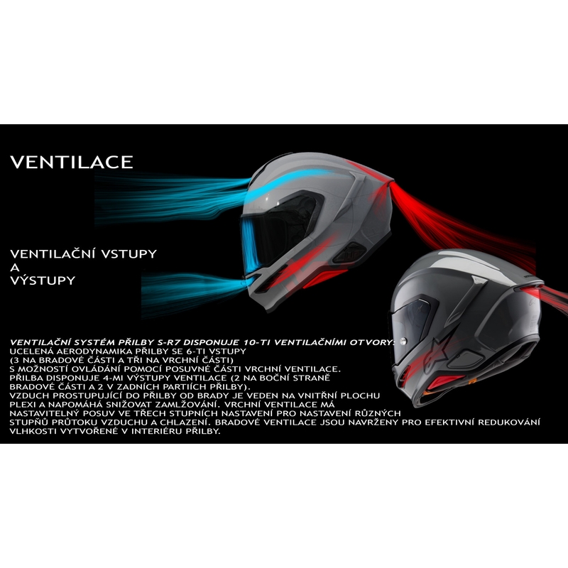 Kask motocyklowy integralny Alpinestars S-R7 Solid matowo czarny