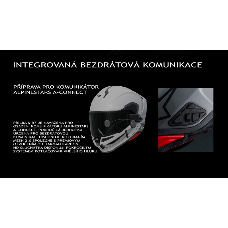 Kask motocyklowy integralny Alpinestars S-R7 Solid matowo czarny
