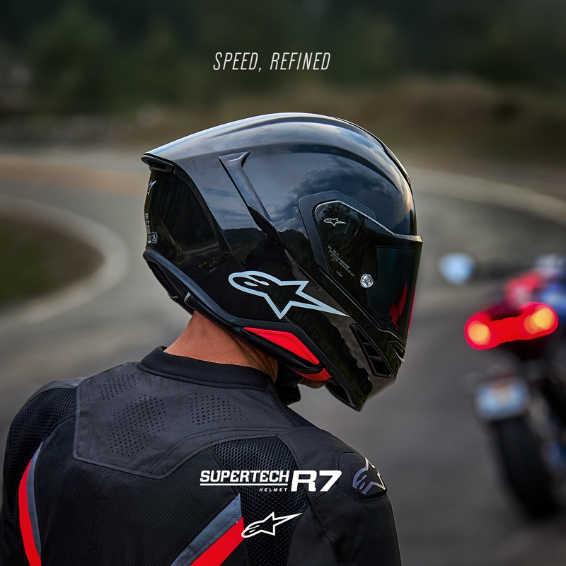 Kask motocyklowy integralny Alpinestars S-R7 Solid czarny