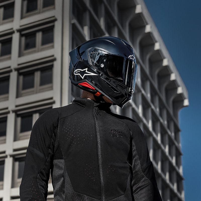 Kask motocyklowy integralny Alpinestars S-R7 Solid czarny