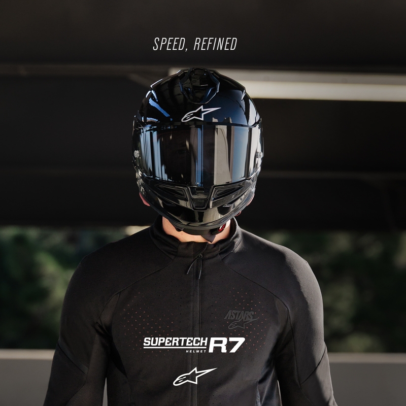 Kask motocyklowy integralny Alpinestars S-R7 Solid czarny