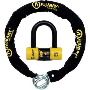 Blokada tarczowa AUVRAY X-Lock z łańcuchem 120 cm czarno-żółta
