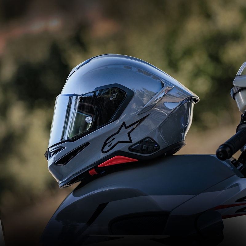 Kask motocyklowy integralny Alpinestars S-R7 Solid szary