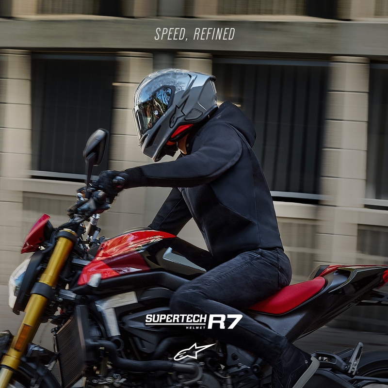 Kask motocyklowy integralny Alpinestars S-R7 Solid szary