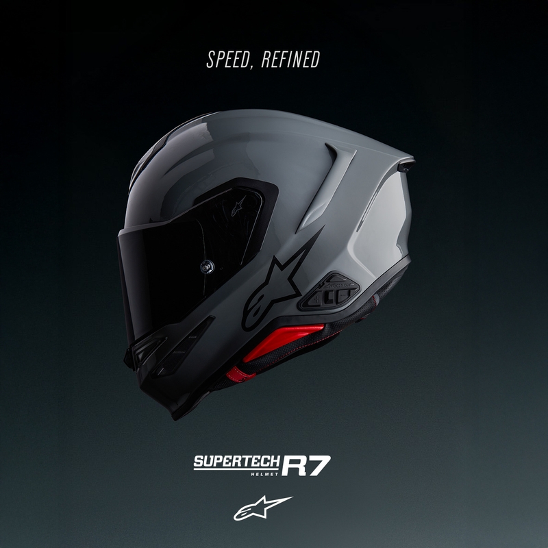 Kask motocyklowy integralny Alpinestars S-R7 Solid szary