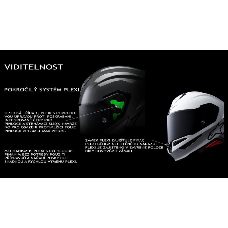 Kask motocyklowy integralny Alpinestars S-R7 Solid biały