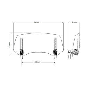 Multiadjustable visor PUIG 2.0 20764H clip-on smoke