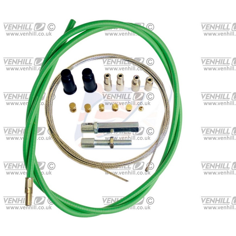 Universal throttle cable kit Venhill 6mm OUTER (1.35m) Green