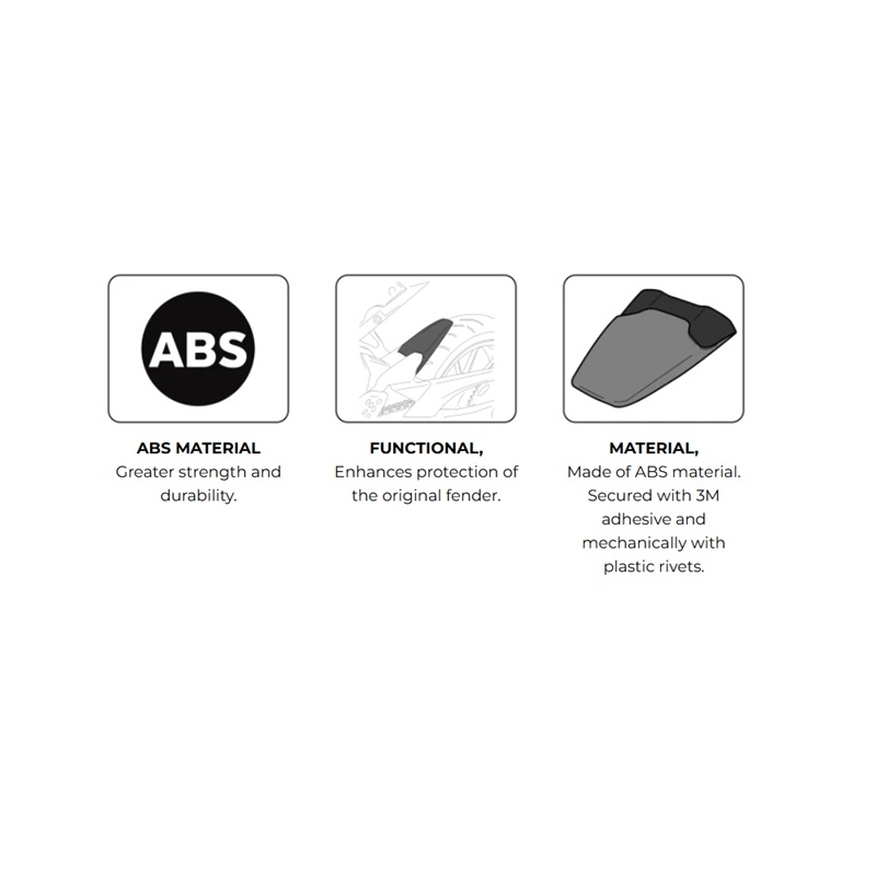 Rear fender extension PUIG matt black
