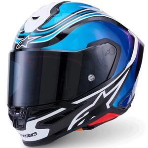 Kask motocyklowy integralny Alpinestars S-R7 Zeal czarno-niebiesko-fluo-różowo-biały