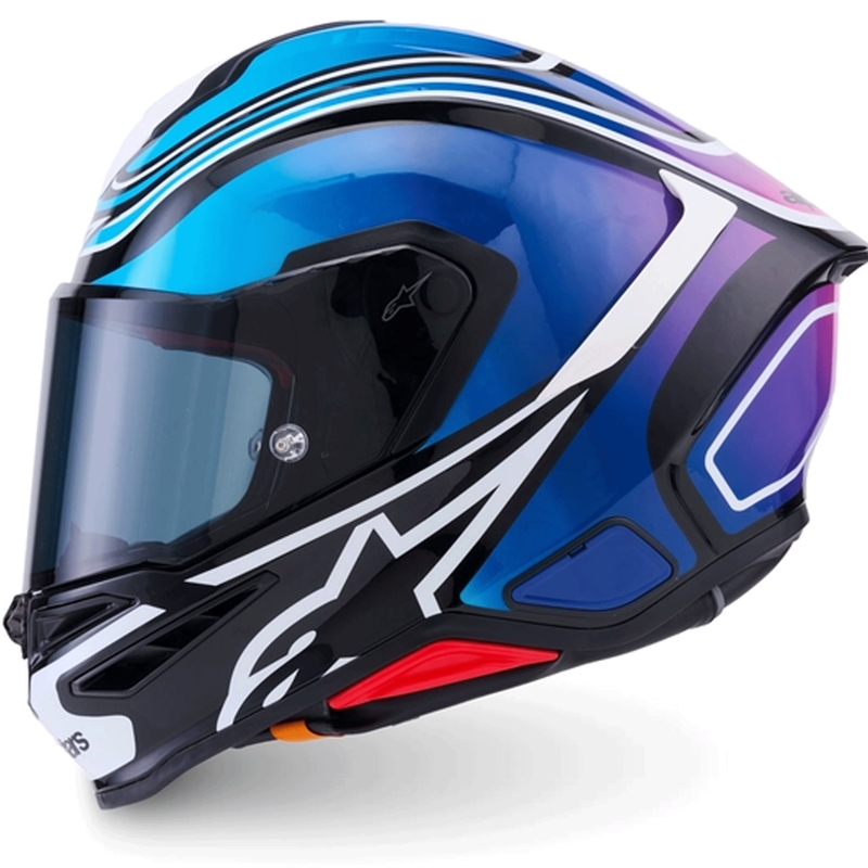 Kask motocyklowy integralny Alpinestars S-R7 Zeal czarno-niebiesko-fluo-różowo-biały