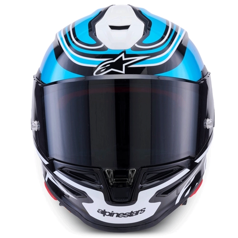 Kask motocyklowy integralny Alpinestars S-R7 Zeal czarno-niebiesko-fluo-różowo-biały