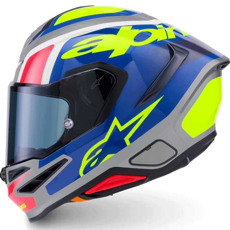 Kask motocyklowy integralny Alpinestars S-R7 Lumen srebrno-czarno-różowo-fluo-żółty