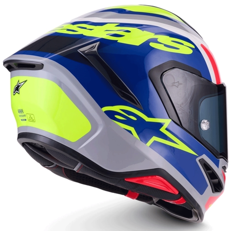 Kask motocyklowy integralny Alpinestars S-R7 Lumen srebrno-czarno-różowo-fluo-żółty