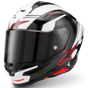 Kask motocyklowy integralny Alpinestars S-R7 A-Core czarno-biało-czerwony