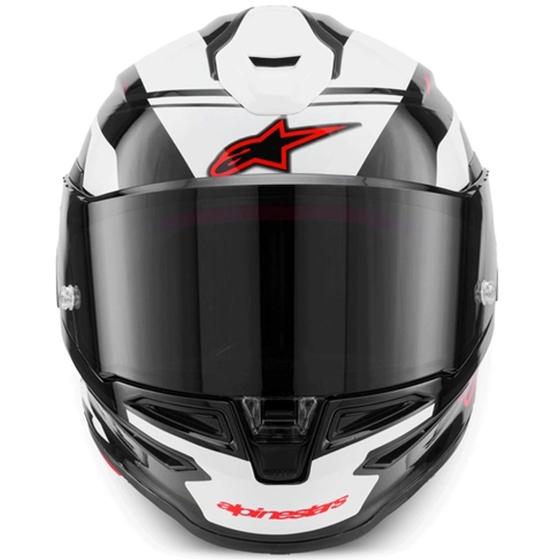 Kask motocyklowy integralny Alpinestars S-R7 A-Core czarno-biało-czerwony