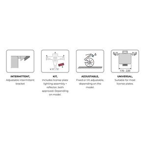 Adjustable license support PUIG 23040N black