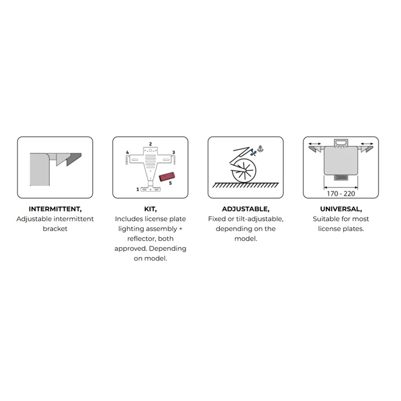 Adjustable license support PUIG black