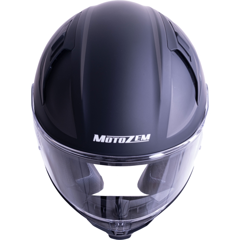 Kask motocyklowy integralny MotoZem Guardian matowo czarny - próbka