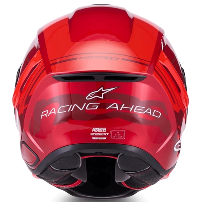 Kask motocyklowy integralny Alpinestars S-R7 A-Core czerwono-biały